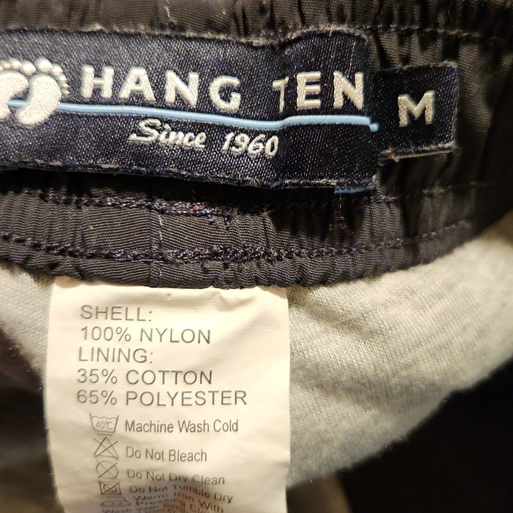 Hang Ten Men's Track Pants Dark Gray Nylon Athletic Joggers Size M - Picture 3 of 3
